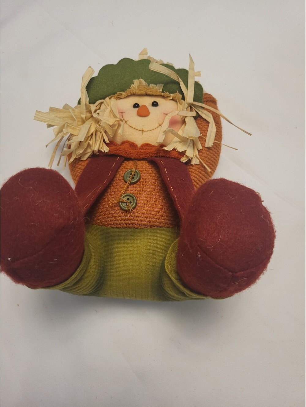 Scarecrow Doll with Fabric and Straw Details 12x7